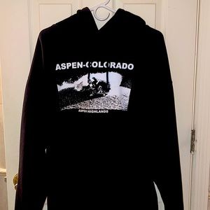 Brandy Melville Aspen Colorado Hoodie, Black, one size